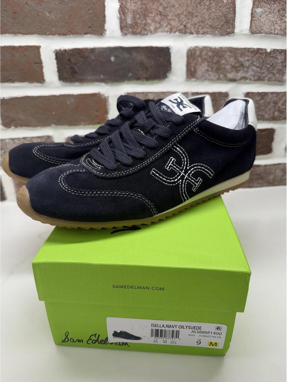 Sam Edelman Isella Navy Suede Trainers NIB Size Women's 9